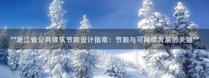 e尊国际的手机登录网站：**浙江省公共建筑节能设计指南：节能与可持续发展的关键**