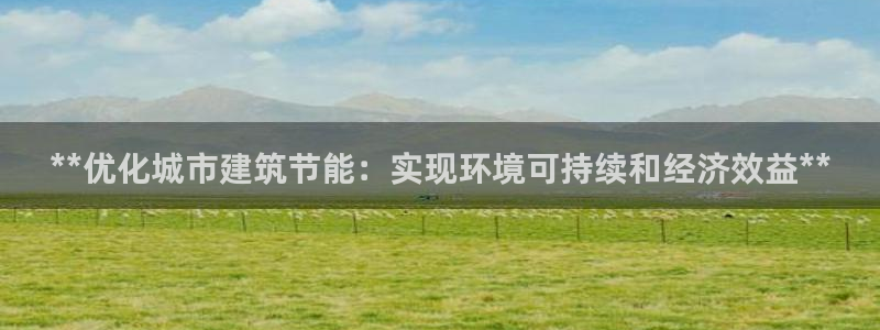 e尊国际客服：**优化城市建筑节能：实现环境可持续和经济效益**