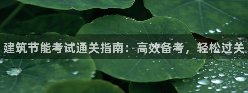 e尊国际娱乐官网地址：建筑节能考试通关指南：高效备考，轻松过关