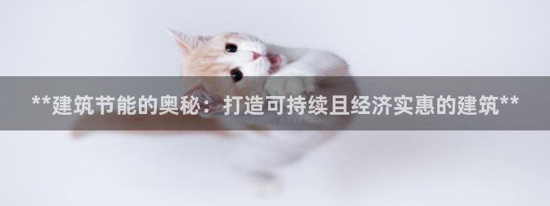 e尊平台：**建筑节能的奥秘：打造可持续且经济实惠的建筑**