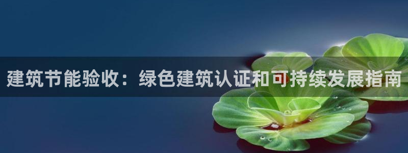 e尊国际客服：建筑节能验收：绿色建筑认证和可持续发展指南