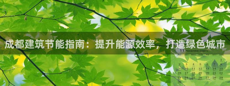 e尊平台：成都建筑节能指南：提升能源效率，打造绿色城市