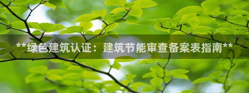 e尊国际-e尊国际官网：**绿色建筑认证：建筑节能审查备案表指南**
