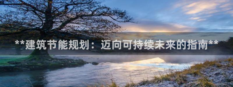 e尊国际的手机登录网站：**建筑节能规划：迈向可持续未来的指南**