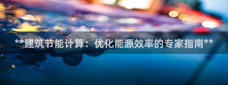 e尊国际的手机登录网站：**建筑节能计算：优化能源效率的专家指南**
