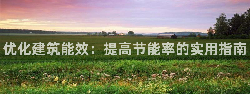 e尊国际网址：优化建筑能效：提高节能率的实用指南