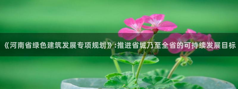 e尊国际客户端下载：《河南省绿色建筑发展专项规划》:推进省城乃至全省的可持续发展目标