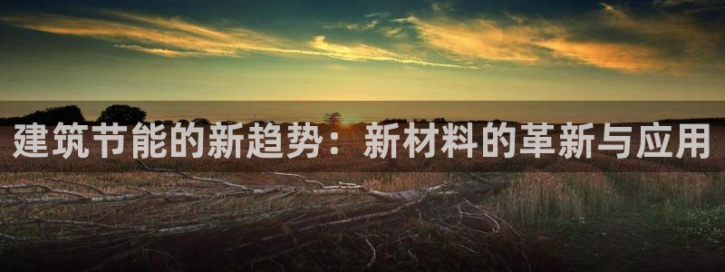 e尊国际-可可计划：建筑节能的新趋势：新材料的革新与应用