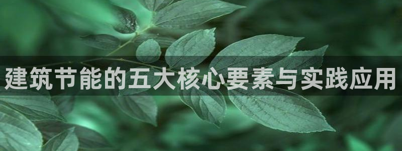 e尊国际-e尊国际官网：建筑节能的五大核心要素与实践应用