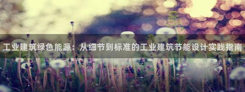 e尊国际娱乐官网下载：工业建筑绿色能源：从细节到标准的工业建筑节能设计实践指南