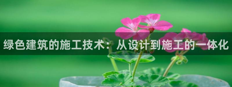 E尊国际网站：绿色建筑的施工技术：从设计到施工的一体化